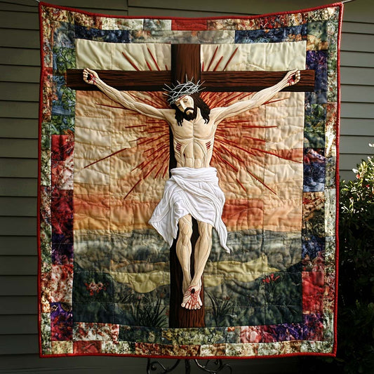 Light Of Redemption Quilted Blanket - Throw (55" x 60")