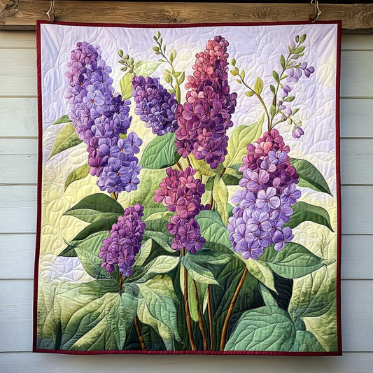Lush Lilac Bloom Art Quilt Hanging - Baby (30" x 40")