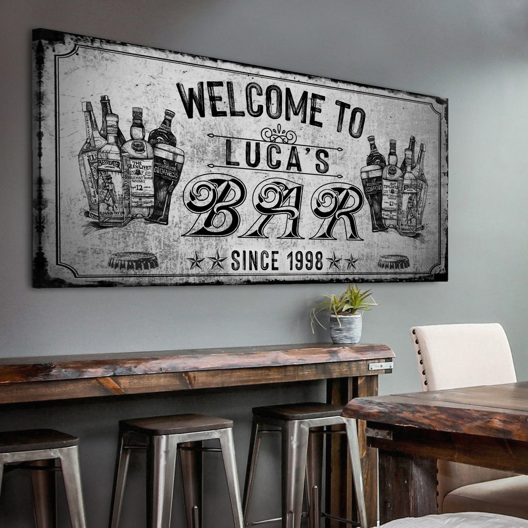 Bar Sign VI - canvas