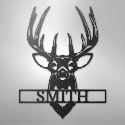 Buck Mount Monogram - Steel Sign