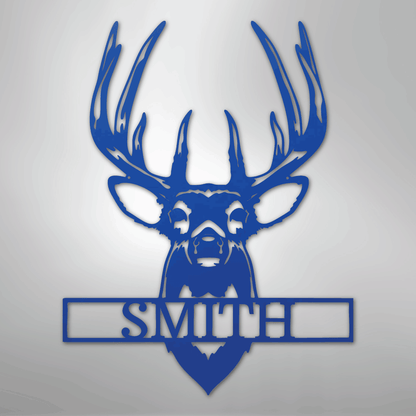 Buck Mount Monogram - Steel Sign