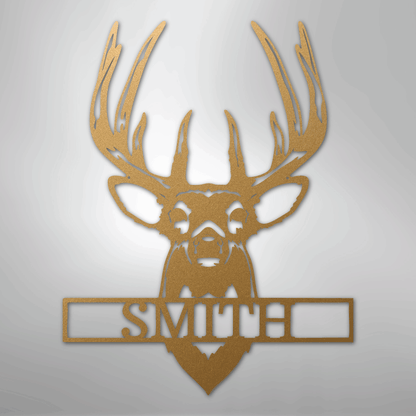 Buck Mount Monogram - Steel Sign