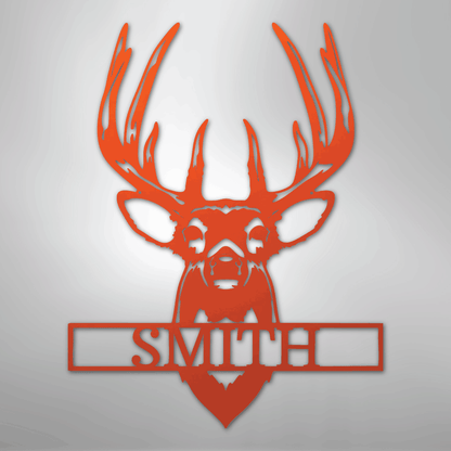 Buck Mount Monogram - Steel Sign