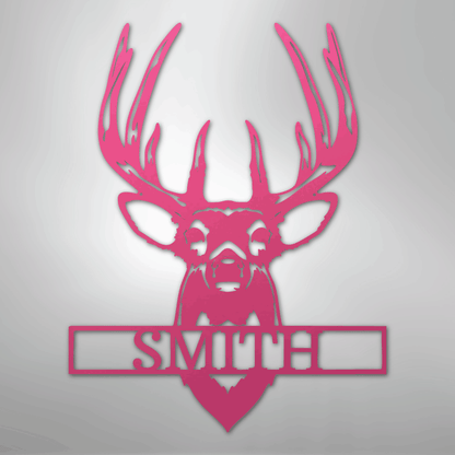 Buck Mount Monogram - Steel Sign