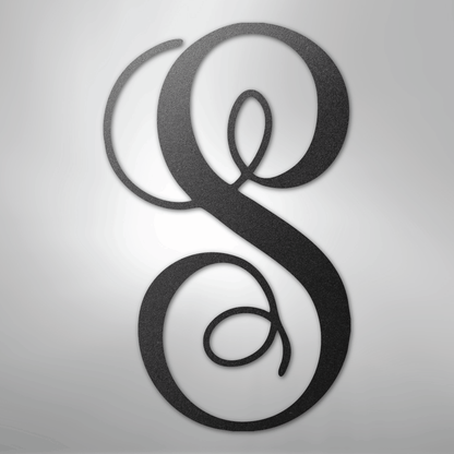 Fancy Initial Monogram - Steel Sign