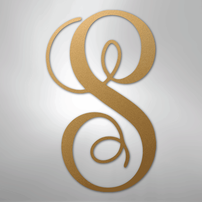 Fancy Initial Monogram - Steel Sign