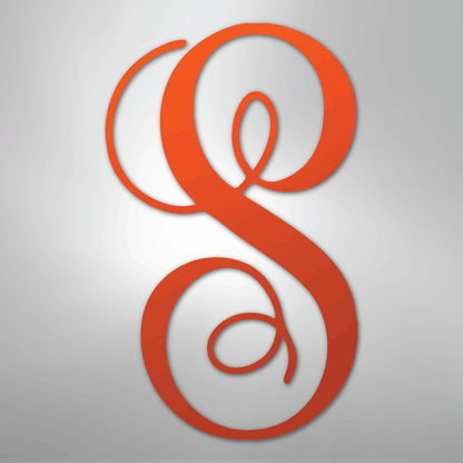 Fancy Initial Monogram - Steel Sign