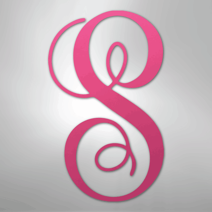 Fancy Initial Monogram - Steel Sign