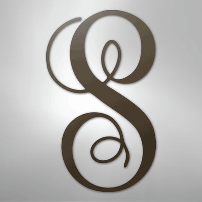 Fancy Initial Monogram - Steel Sign