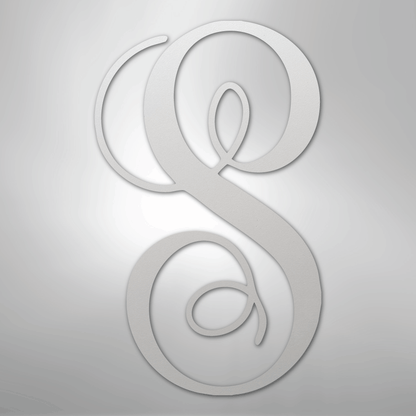 Fancy Initial Monogram - Steel Sign