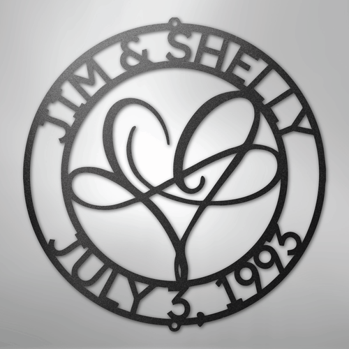 Infinite Love Monogram - Steel Sign