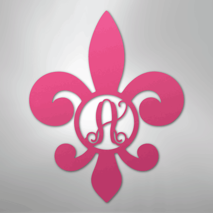 Fleur De Lis Initial - Steel Sign