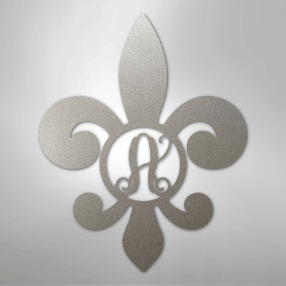 Fleur De Lis Initial - Steel Sign