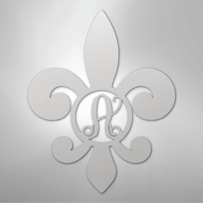 Fleur De Lis Initial - Steel Sign