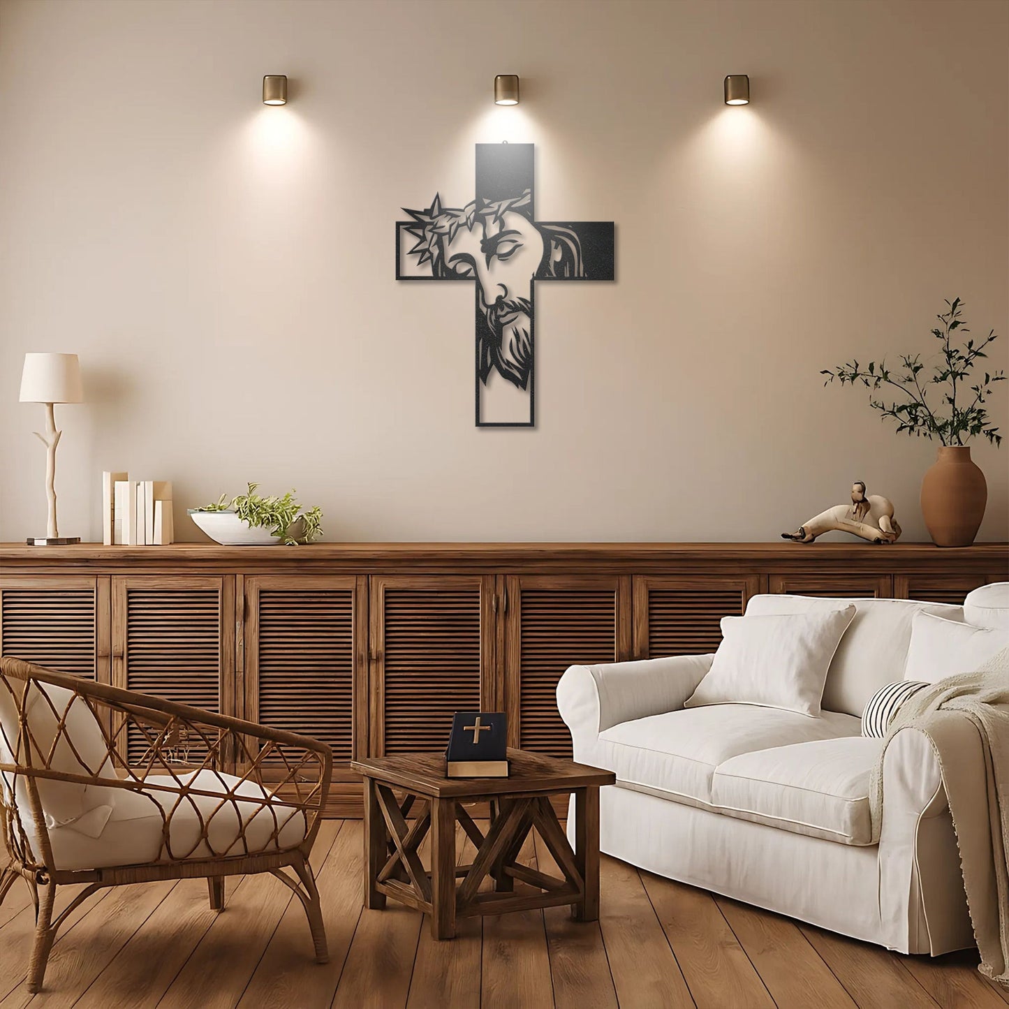 Jesus Black Metal Cross Sign
