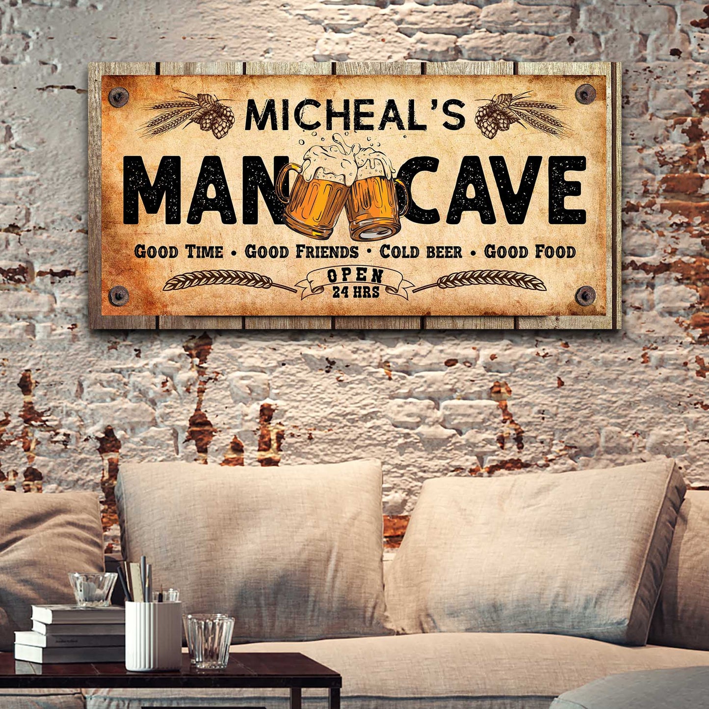 Man Cave Sign - canvas