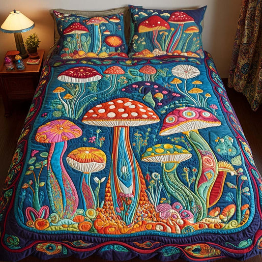 Magical Meadow 3-Piece Quilted Bedding Set - Single (59" x 70")