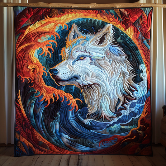 Majestic Wolf Quilted Blanket - Throw (55" x 60")