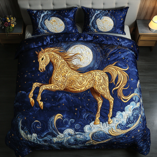 Majestic Gallop 3-Piece Quilted Bedding Set - Single (59" x 70")