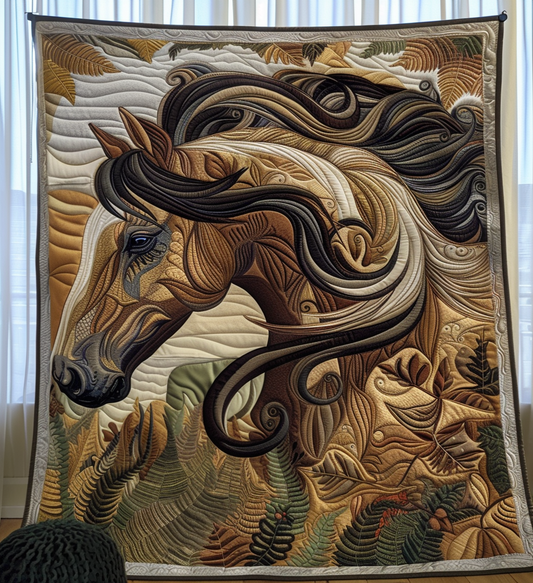 Majestic Gallop Quilted Blanket - Throw (55" x 60")