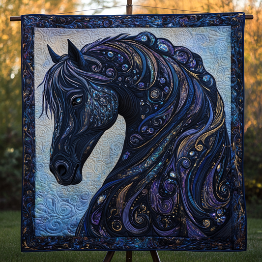 Majestic Hoofbeats Quilted Blanket - Throw (55" x 60")
