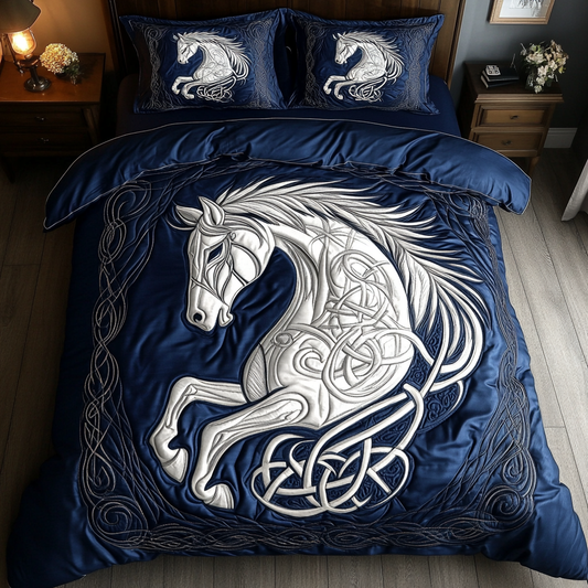 Majestic Hooves 3-Piece Quilted Bedding Set - Single (59" x 70")