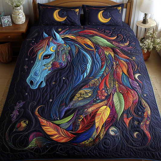 Majestic Mane 3-Piece Quilted Bedding Set - Single (59" x 70")