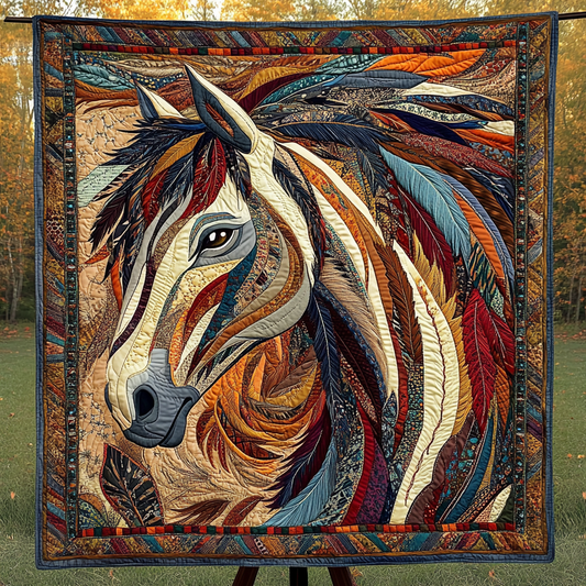 Majestic Mane Quilted Blanket - Throw (55" x 60")