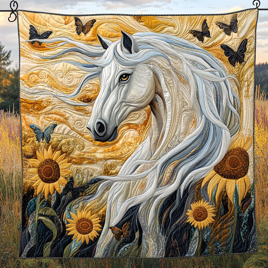 Majestic Mane Quilted Blanket - Throw (55" x 60")