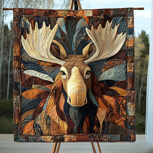 Majestic Moose Quilted Blanket - Throw (55" x 60")