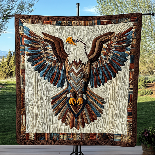 Majestic Plains Eagle Quilted Blanket - Throw (55" x 60")