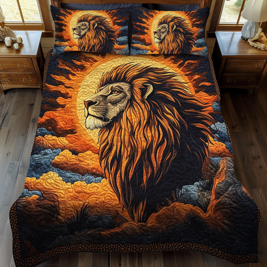 Majestic Roar 3-Piece Quilted Bedding Set - Single (59" x 70")