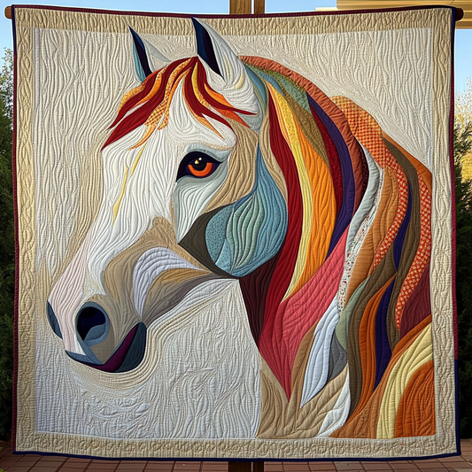 Majestic Stallion Quilted Blanket - Throw (55" x 60")