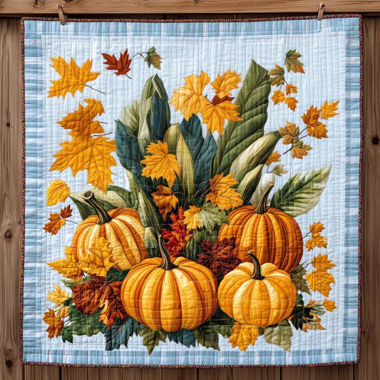 Maple Cart Of Fall Quilted Blanket - Throw (55" x 60")