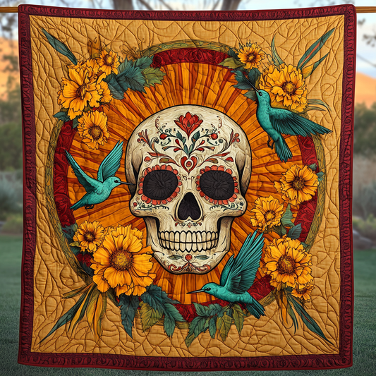 Marigold Spirit Quilted Blanket - Throw (55" x 60")