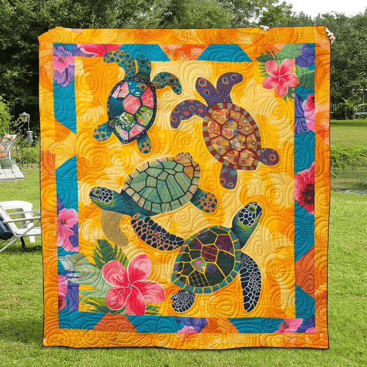 Marine Bliss Quilted Blanket - Throw (55" x 60")