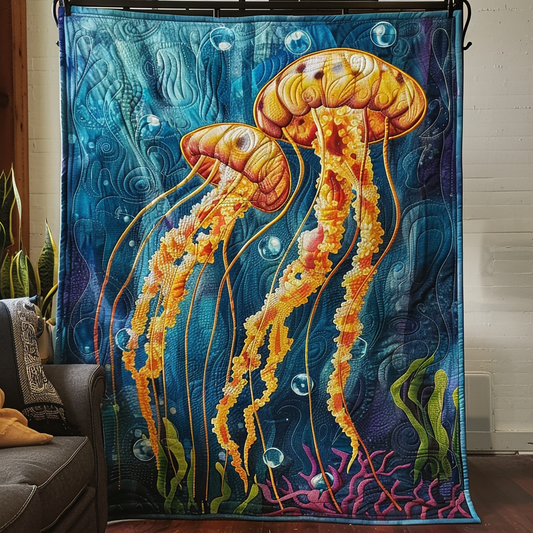 Marine Majesty Quilted Blanket - Throw (55" x 60")