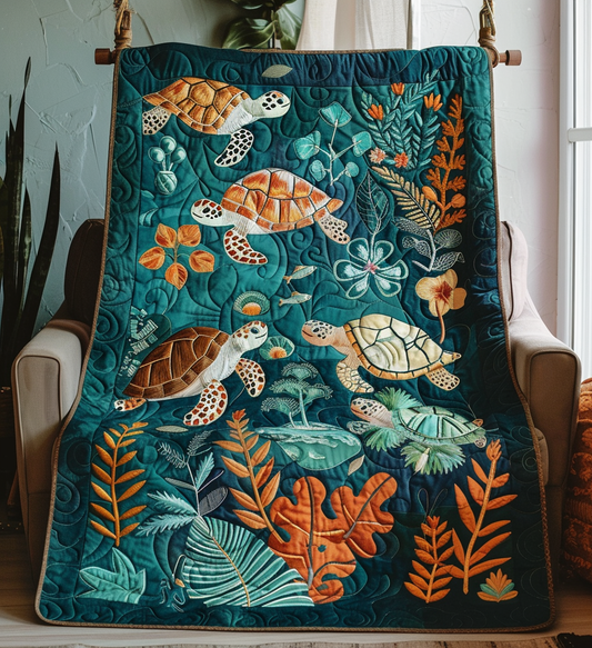 Marine Majesty Quilted Blanket - Throw (55" x 60")