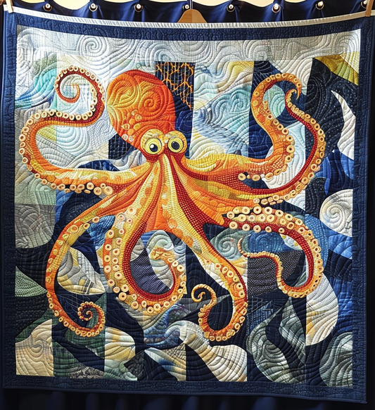 Marine Monarch Quilted Blanket - Throw (55" x 60")