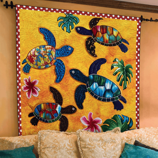Marine Bliss Quilted Blanket - Throw (55" x 60")