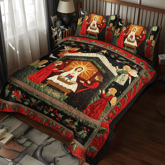 Mary And Joseph 3-Piece Quilted Bedding Set - Single (59" x 70")