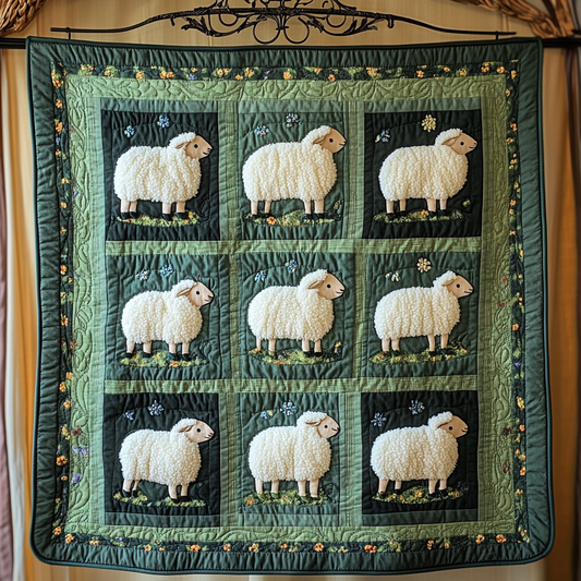 Meadow Mingle Quilted Blanket - Throw (55" x 60")