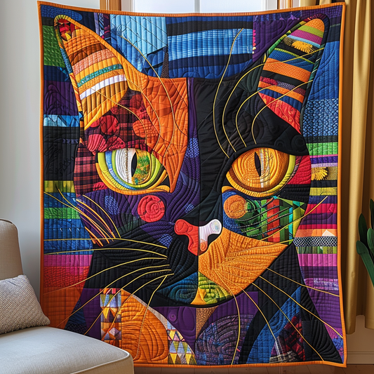 Meow Magic Quilted Blanket - Throw (55" x 60")