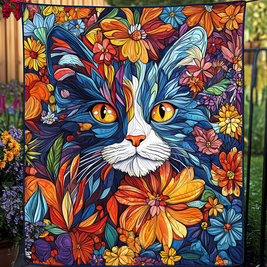 Meow Mix Mosaic Quilted Blanket - Throw (55" x 60")