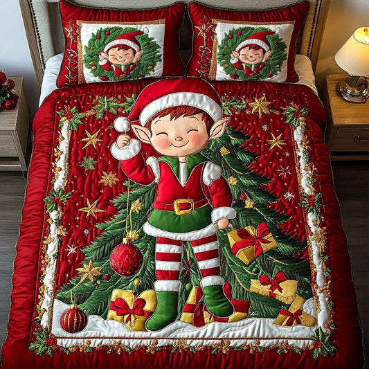 Merry Mischief 3-Piece Quilted Bedding Set - Single (59" x 70")
