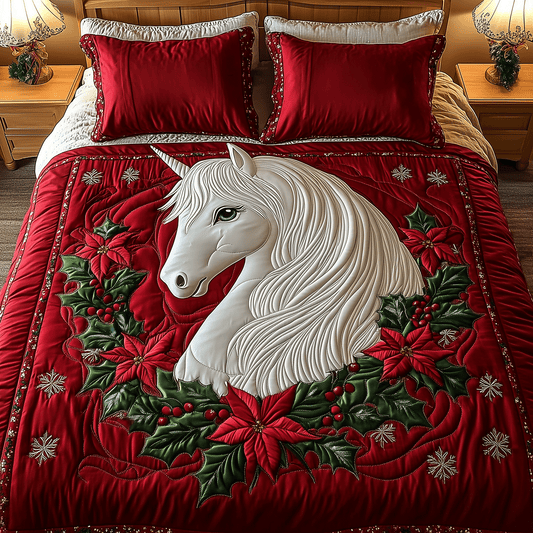 Merry Pony 3-Piece Quilted Bedding Set - Single (59" x 70")