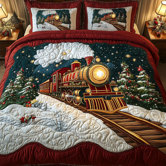 Midnight Express 3-Piece Quilted Bedding Set - Single (59" x 70")