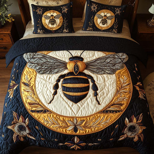 Midnight Glow 3-Piece Quilted Bedding Set - Single (59" x 70")