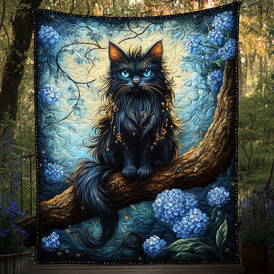 Midnight Kitty Quilted Blanket - Baby (30" x 40") - Pack 1