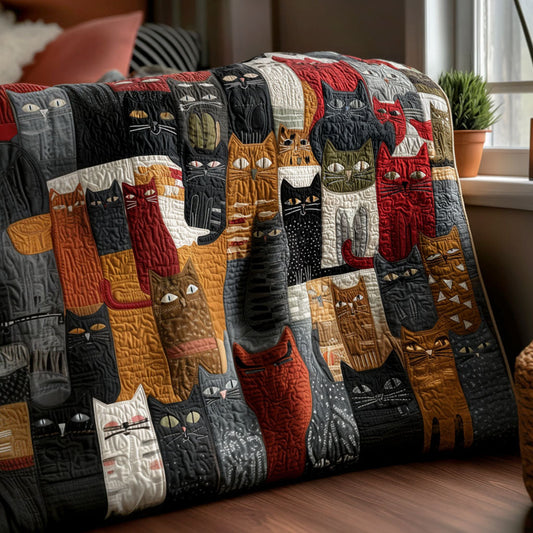 Midnight Meow Collage Quilted Blanket - Baby (30" x 40") - Pack 1